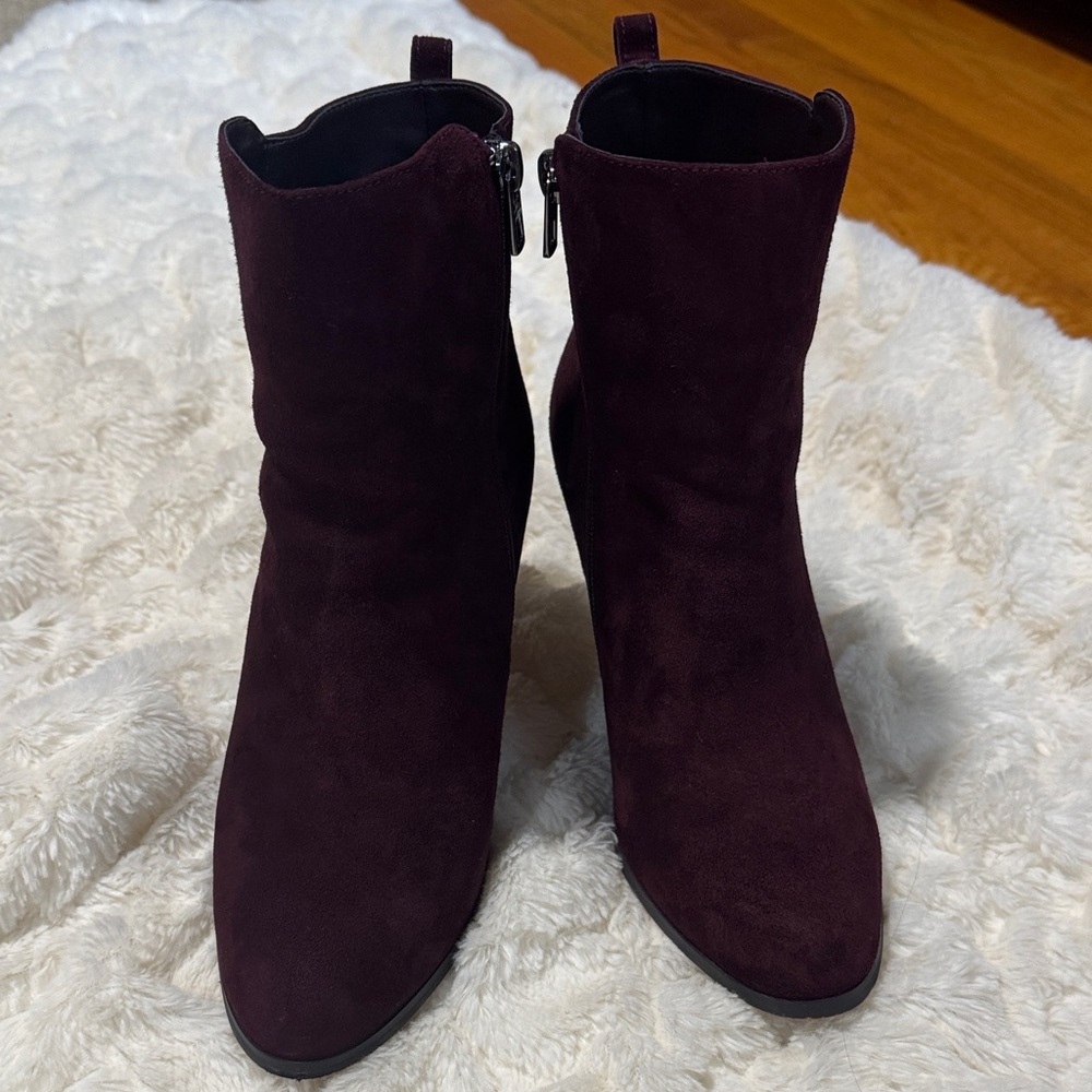 Coach Dark Burgundy Jenna Ankle Booties